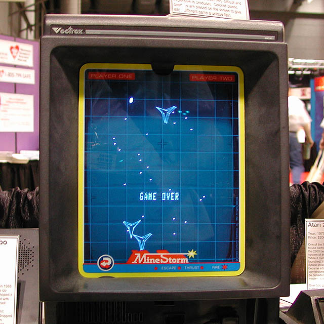 Vextrex pantalla con un juego